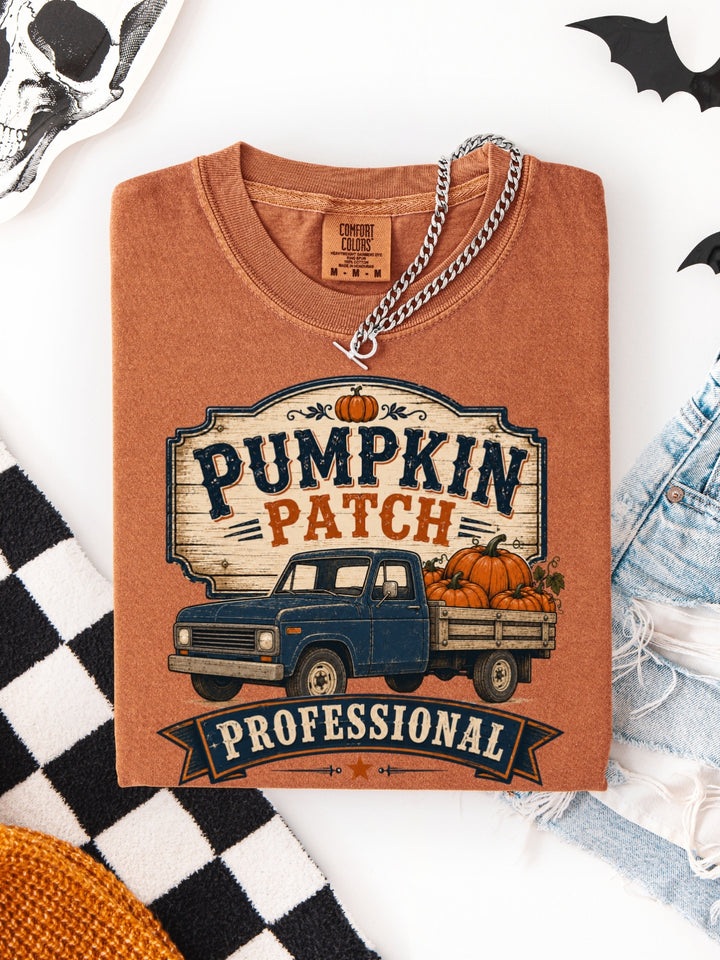 Retro Fall Pumpkin Patch Comfort Colors Graphic Tee