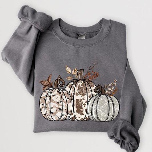 Animal Print Pumpkin Sweatshirts