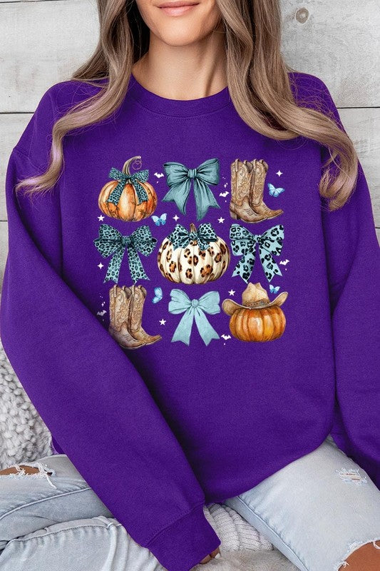 Turquoise Bow Western Sweatshirt