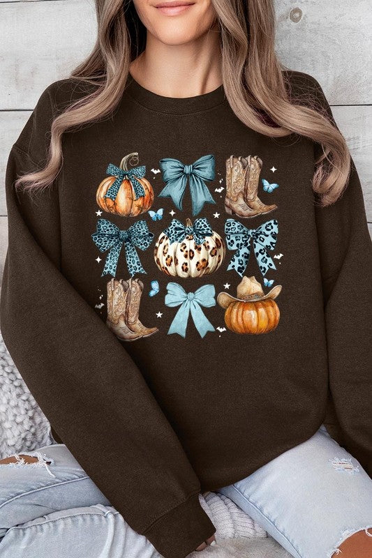 Turquoise Bow Western Sweatshirt