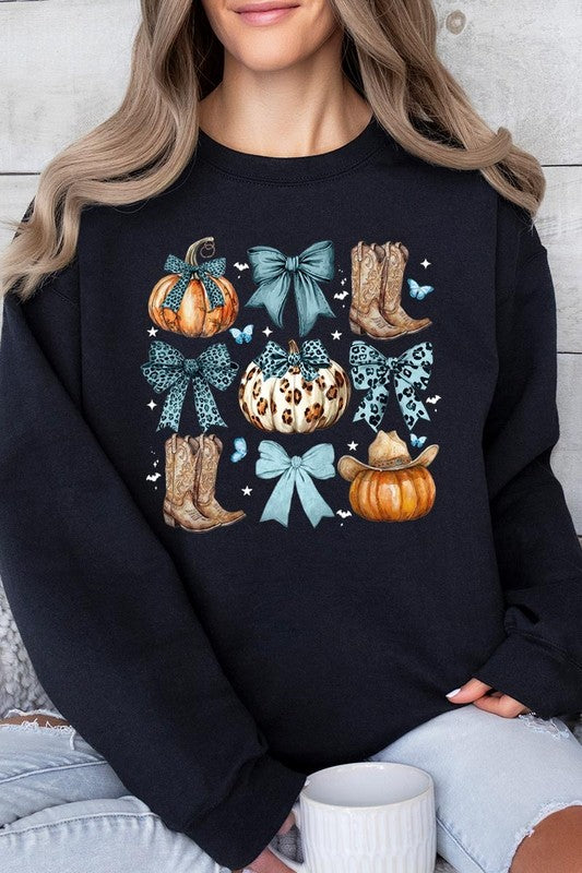 Turquoise Bow Western Sweatshirt