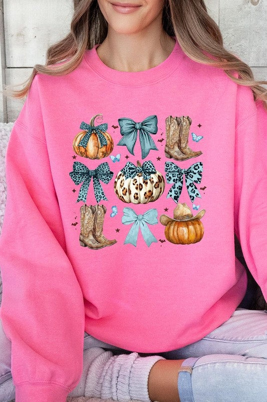 Turquoise Bow Western Sweatshirt