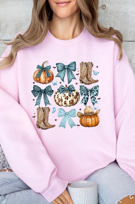 Turquoise Bow Western Sweatshirt