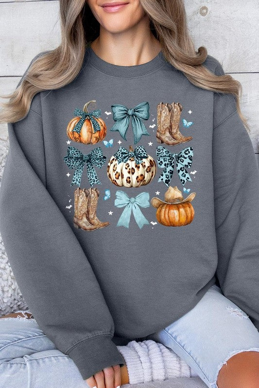 Turquoise Bow Western Sweatshirt