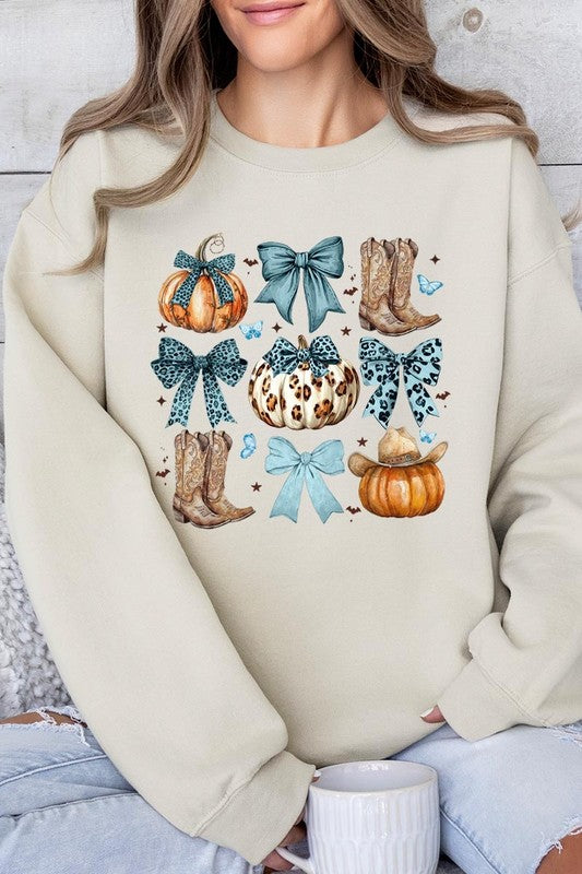 Turquoise Bow Western Sweatshirt