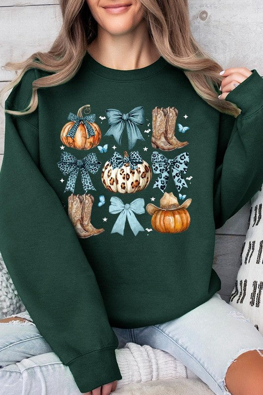 Turquoise Bow Western Sweatshirt