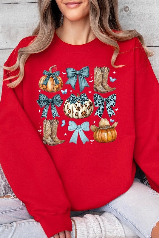 Turquoise Bow Western Sweatshirt