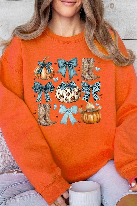 Turquoise Bow Western Sweatshirt