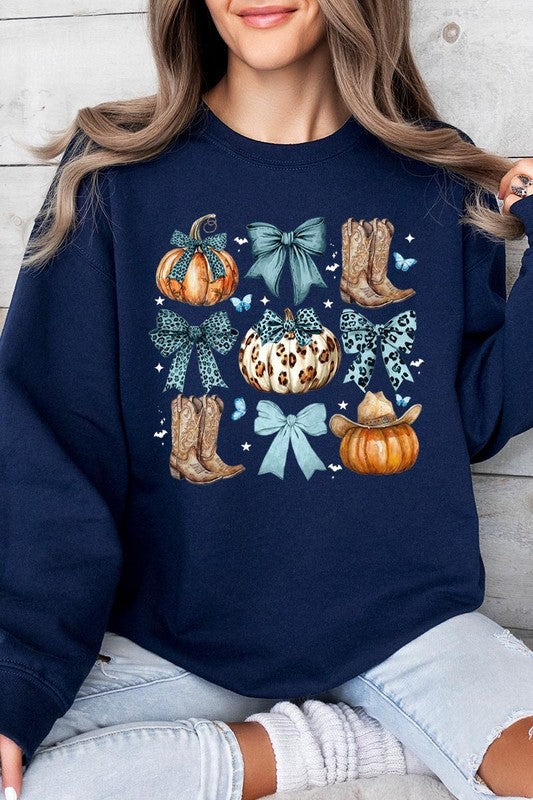 Turquoise Bow Western Sweatshirt