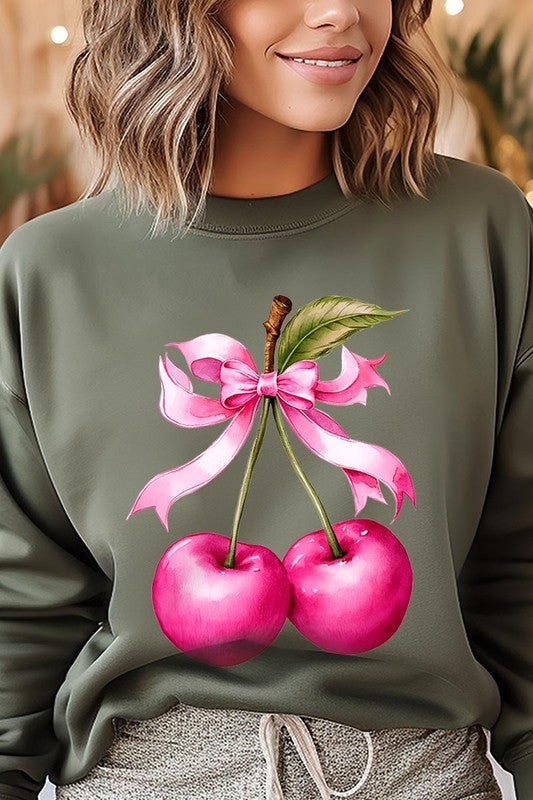 Cherry with Coquette Bow Sweatshirt