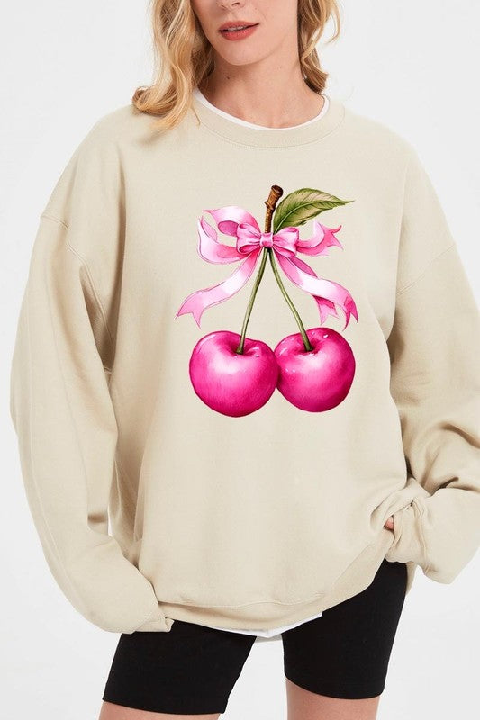 Cherry with Coquette Bow Sweatshirt