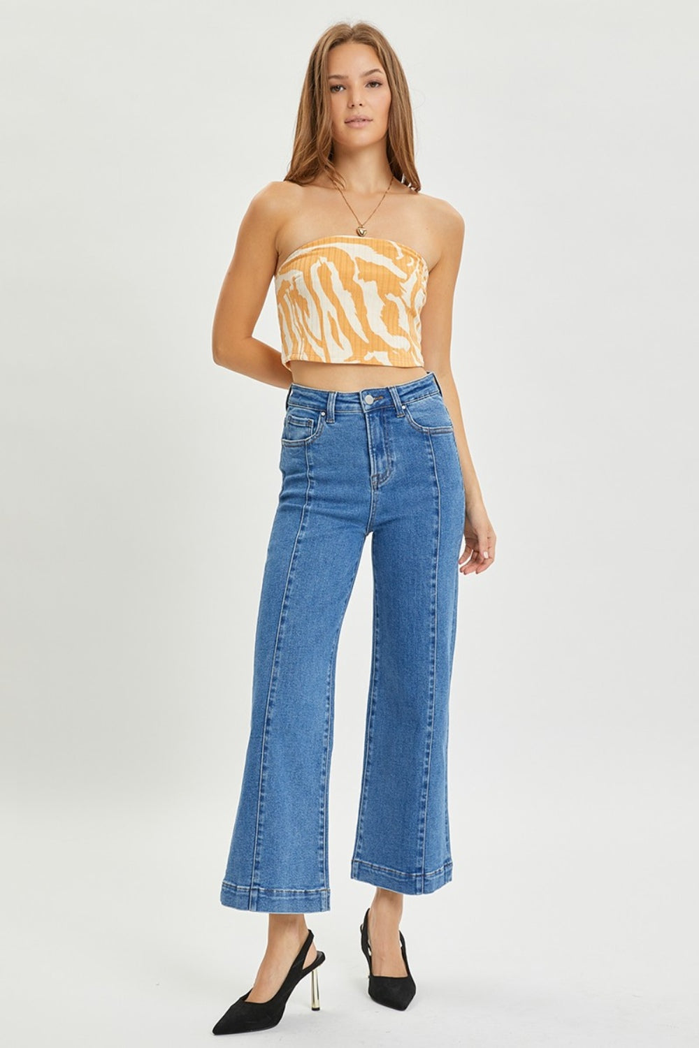 RISEN Lyla High Rise Wide Leg Jeans