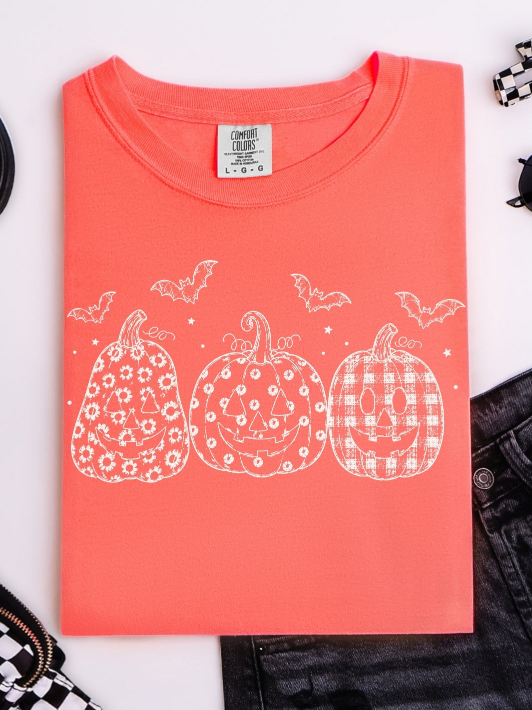 Retro Fall Spooky Pumpkins Comfort Colors Graphic Tee