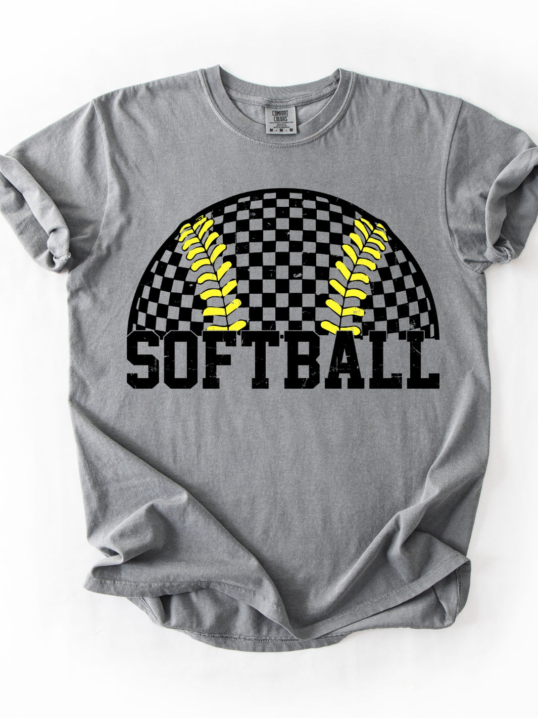 Comfort Colors Checkered Softball T-Shirt