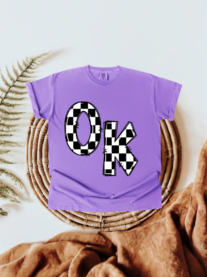 Comfort Colors Oklahoma Checkered T-Shirt