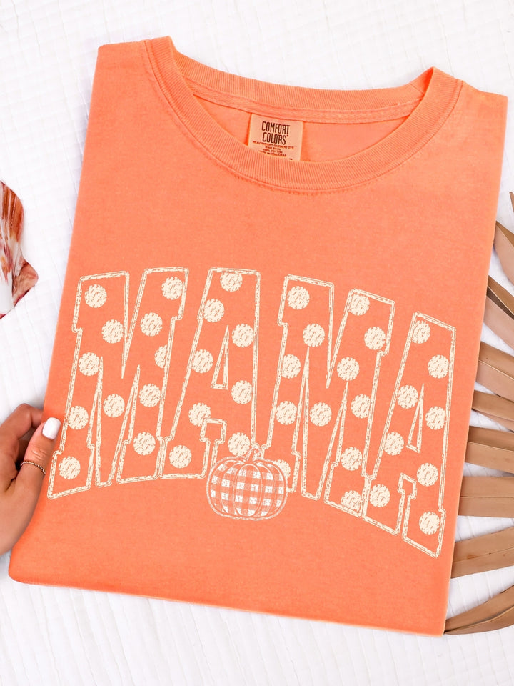 Retro Mama Fall Pumpkins Comfort Colors Graphic Tee