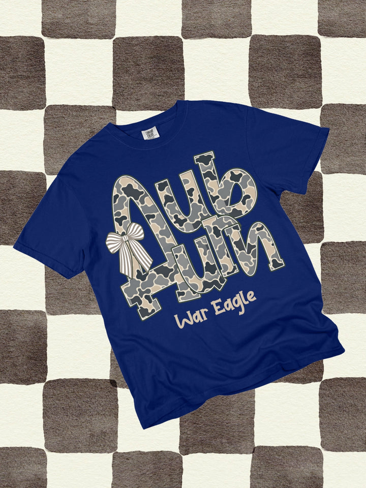 Auburn Retro Camo Game Day Graphic Comfort Colors Tee