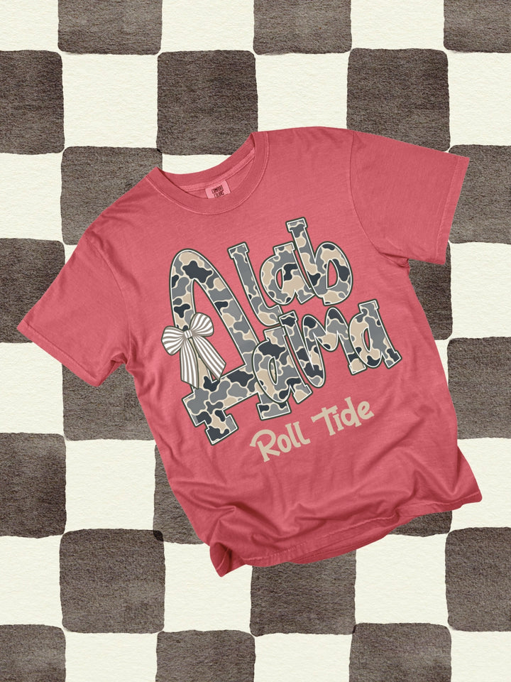 Alabama Retro Camo Game Day Graphic Comfort Colors Tee