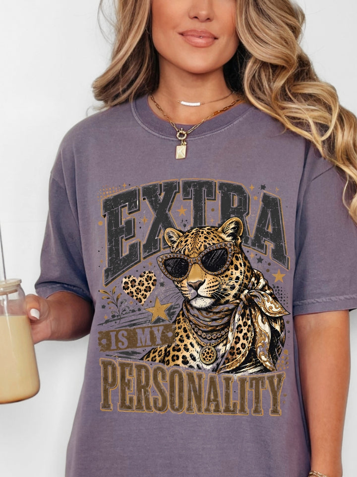 Retro Leopard Print Extra Personality Comfort Colors Graphic Tee