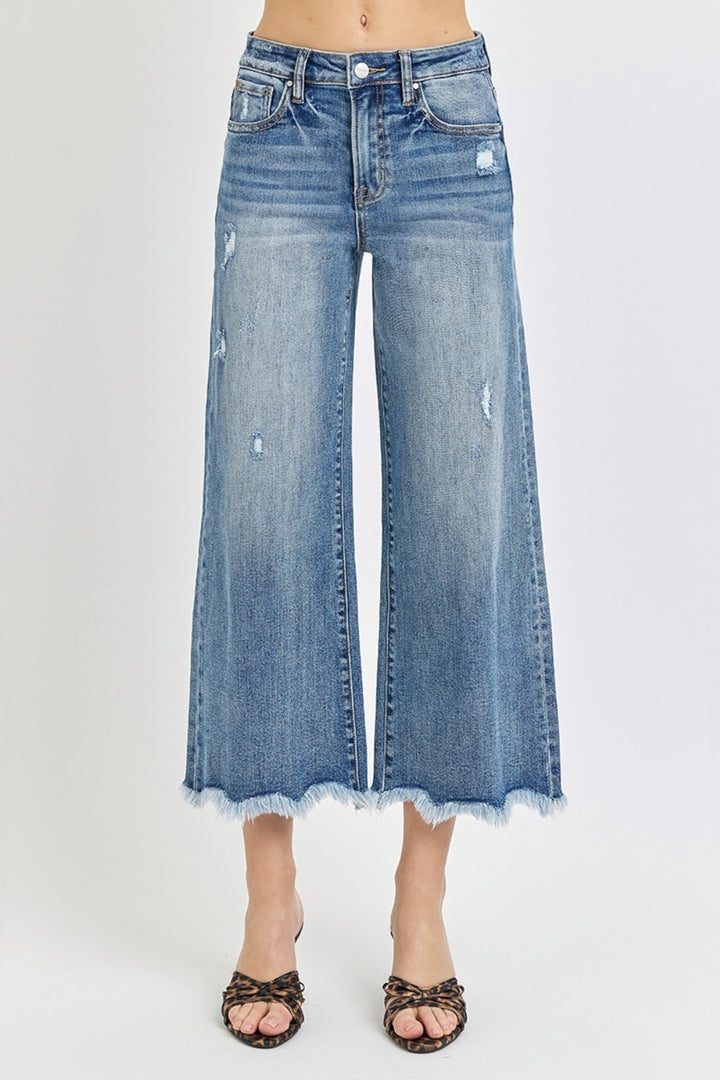 Risen Prime High Rise Cropped Flare Jeans