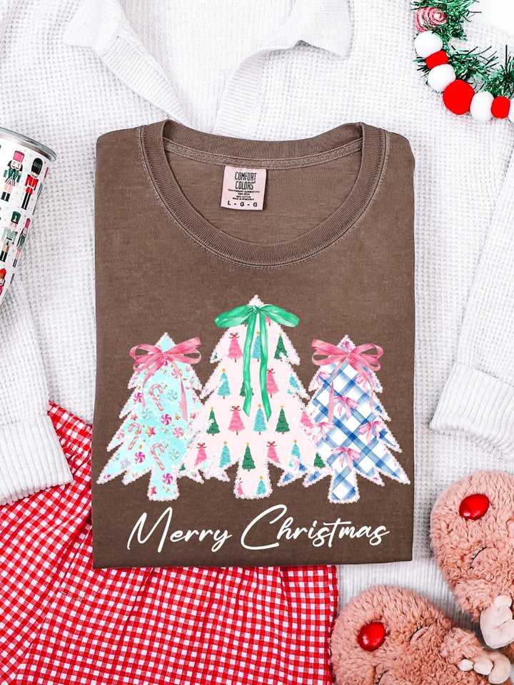 Comfort Colors Preppy Christmas Trees T-Shirt