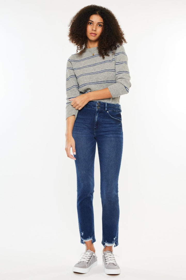 Kancan Sophia High Rise Slim Straight Jeans