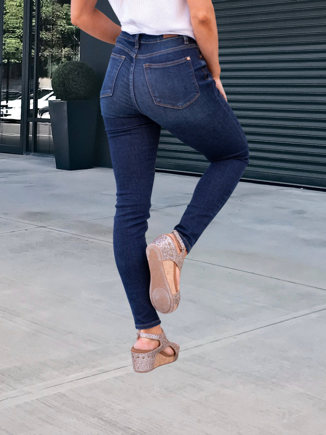 Judy Blue Lauren High Waist Handsand Skinny Jeans