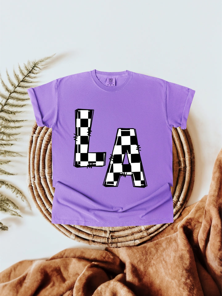 Comfort Colors Louisiana Checkered T-Shirt