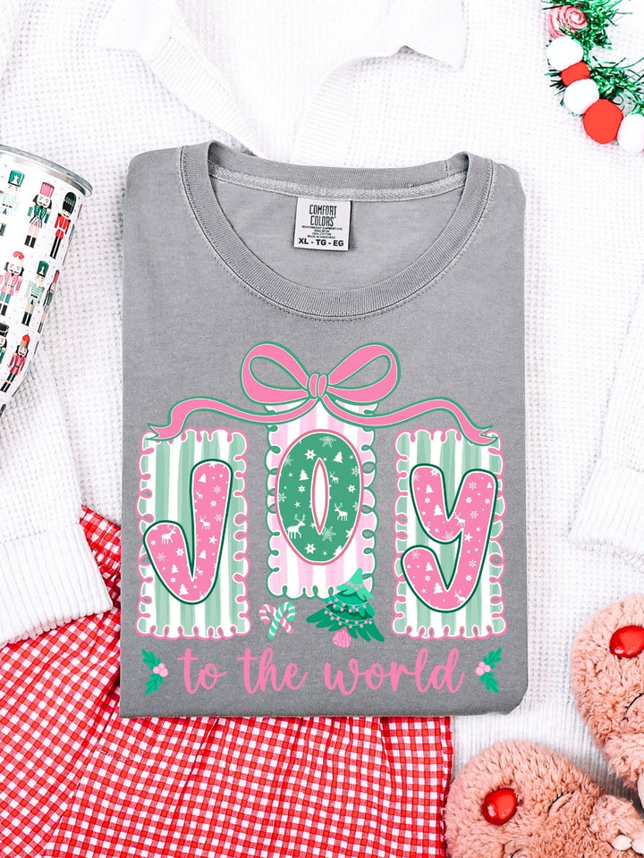 Comfort Colors Preppy Doodle Joy Christmas T-Shirt