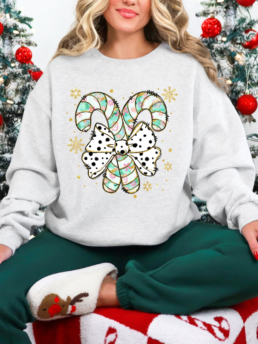 Candy Cane Christmas Sweatshirt