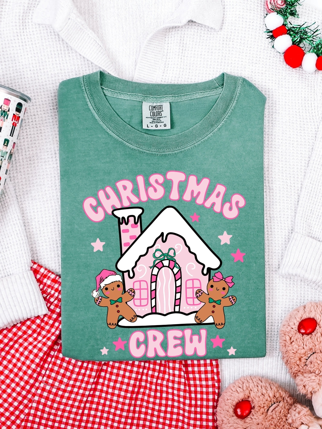 Comfort Colors Preppy Christmas Crew T-Shirt