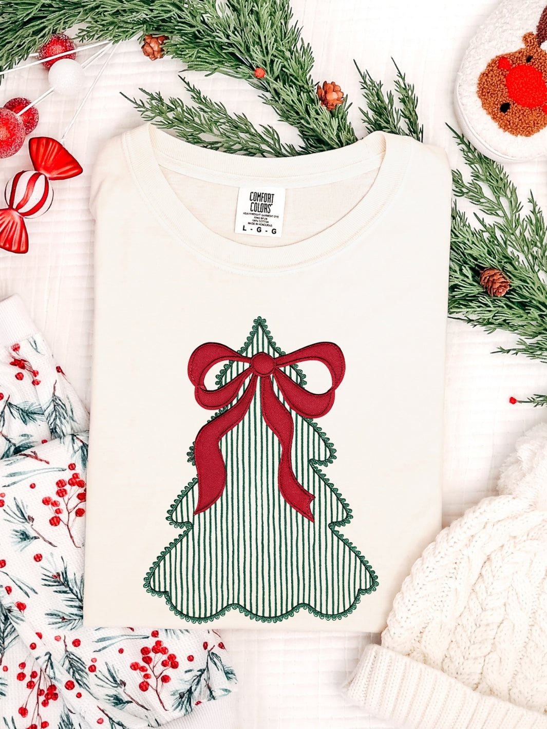 Comfort Colors Preppy Christmas Tree T-Shirt