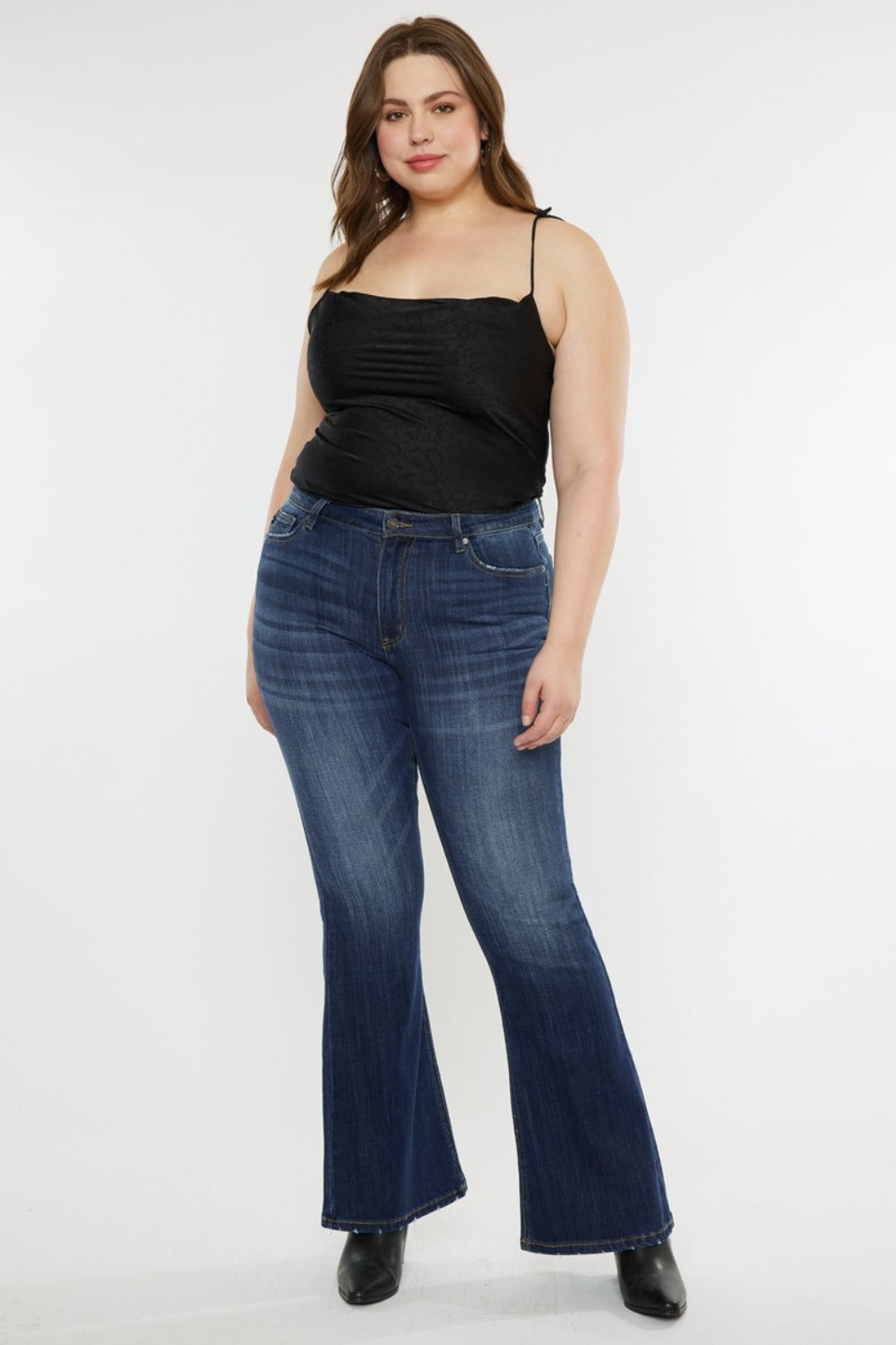 Kancan Amanda Mid Rise Slim Flare Jeans