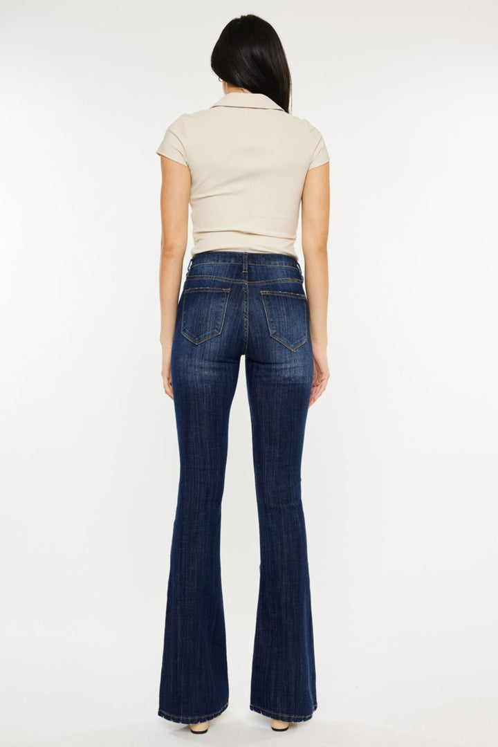 Kancan Amanda Mid Rise Slim Flare Jeans