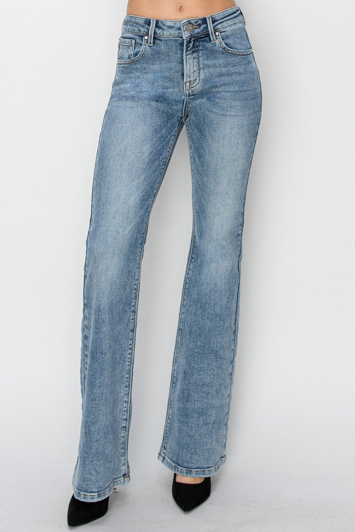 RISEN Belly Mid Rise Bootcut Jeans