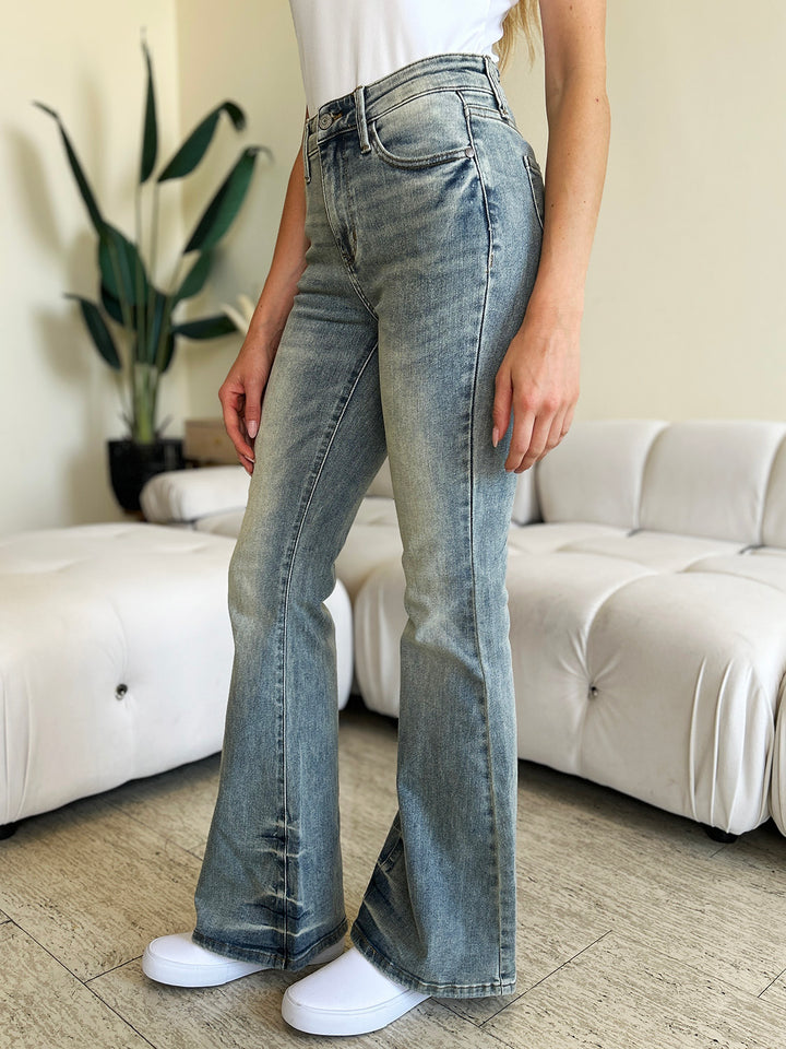 Judy Blue Carly Mid Rise Flare Jeans