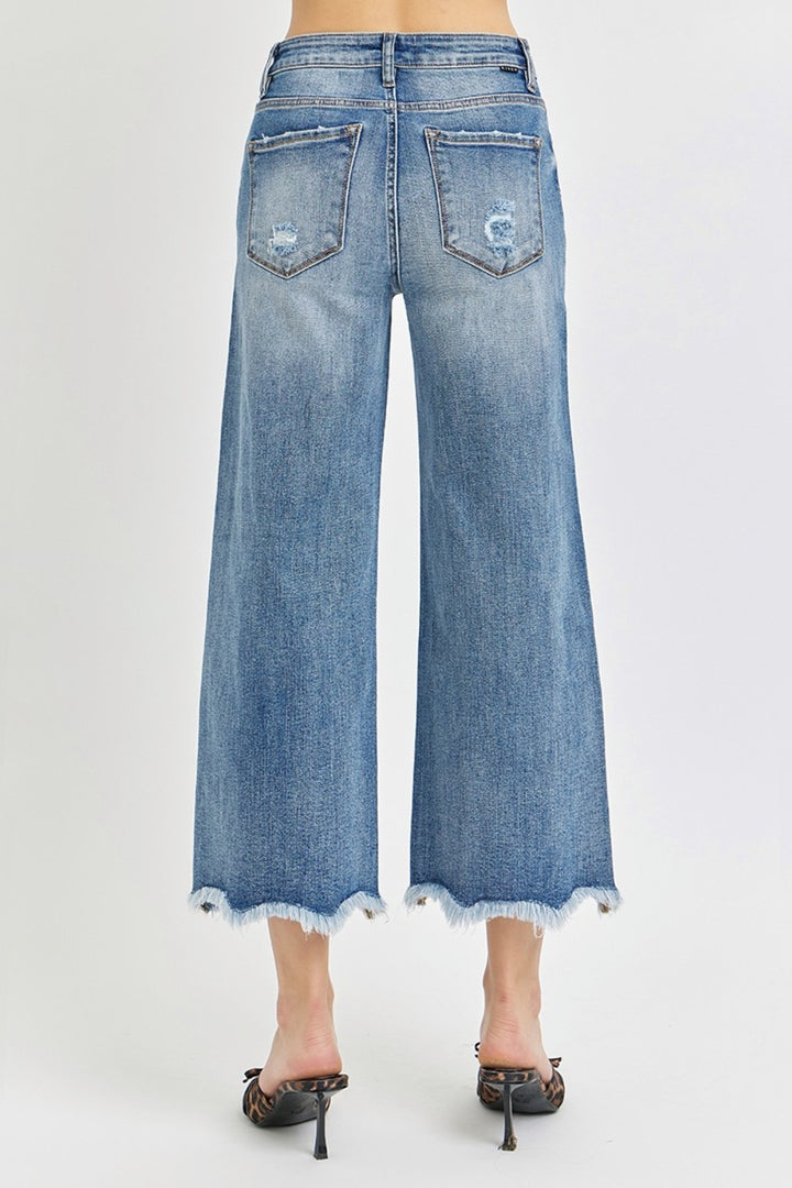 Risen Prime High Rise Cropped Flare Jeans