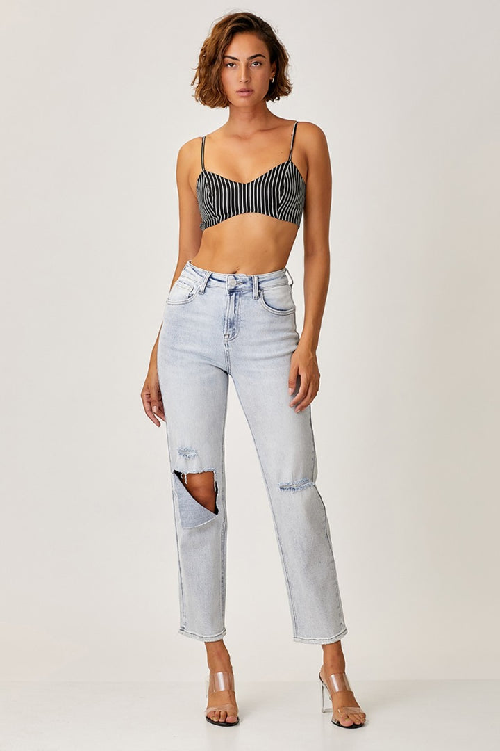 Premier High Rise Distressed Relaxed Jeans