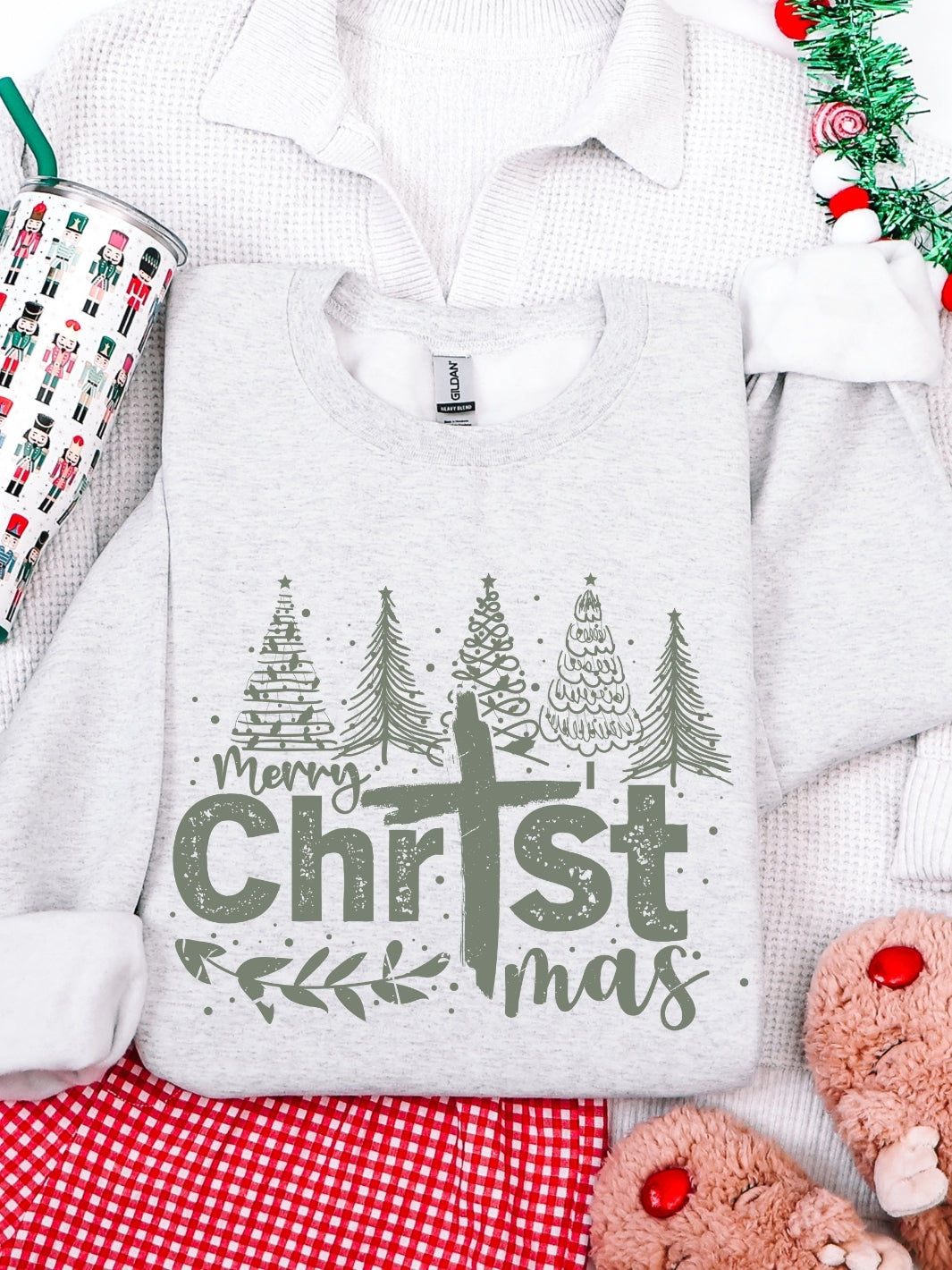 Gildan Boho Merry Christmas Sweatshirt