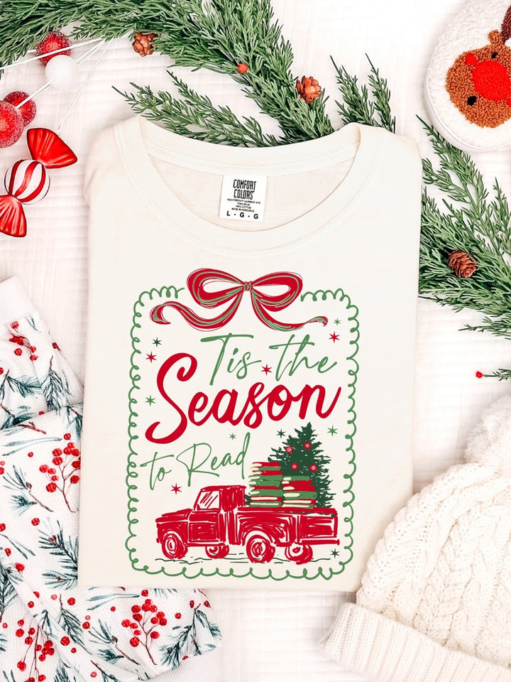 Comfort Colors Christmas Tis The Season To Read T-Shirt