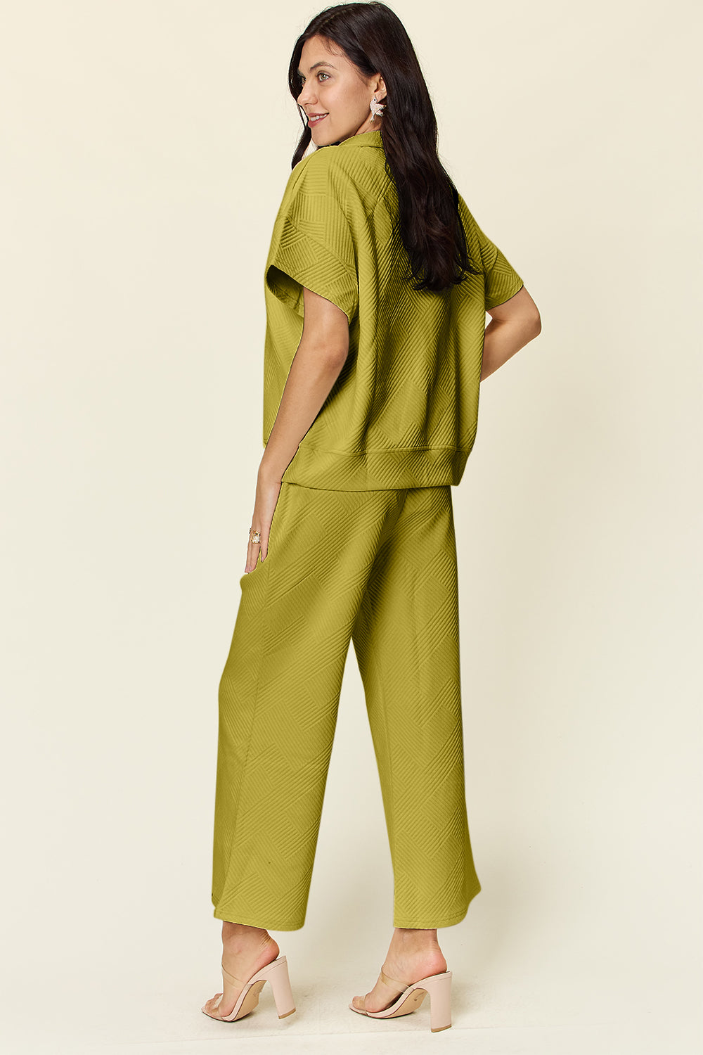 Lane Textured Trend Half Zip Top & Pants Set