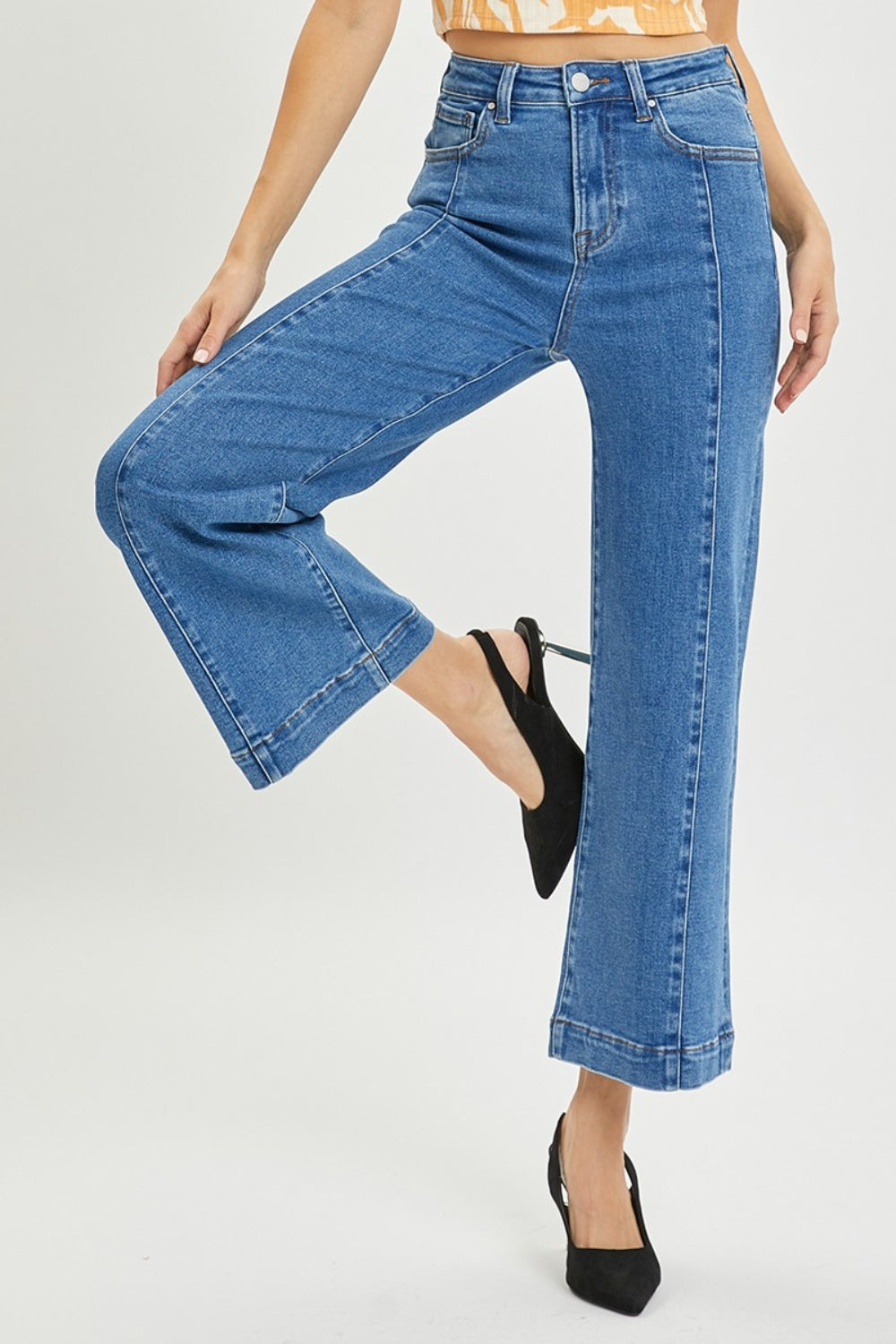 RISEN Lyla High Rise Wide Leg Jeans