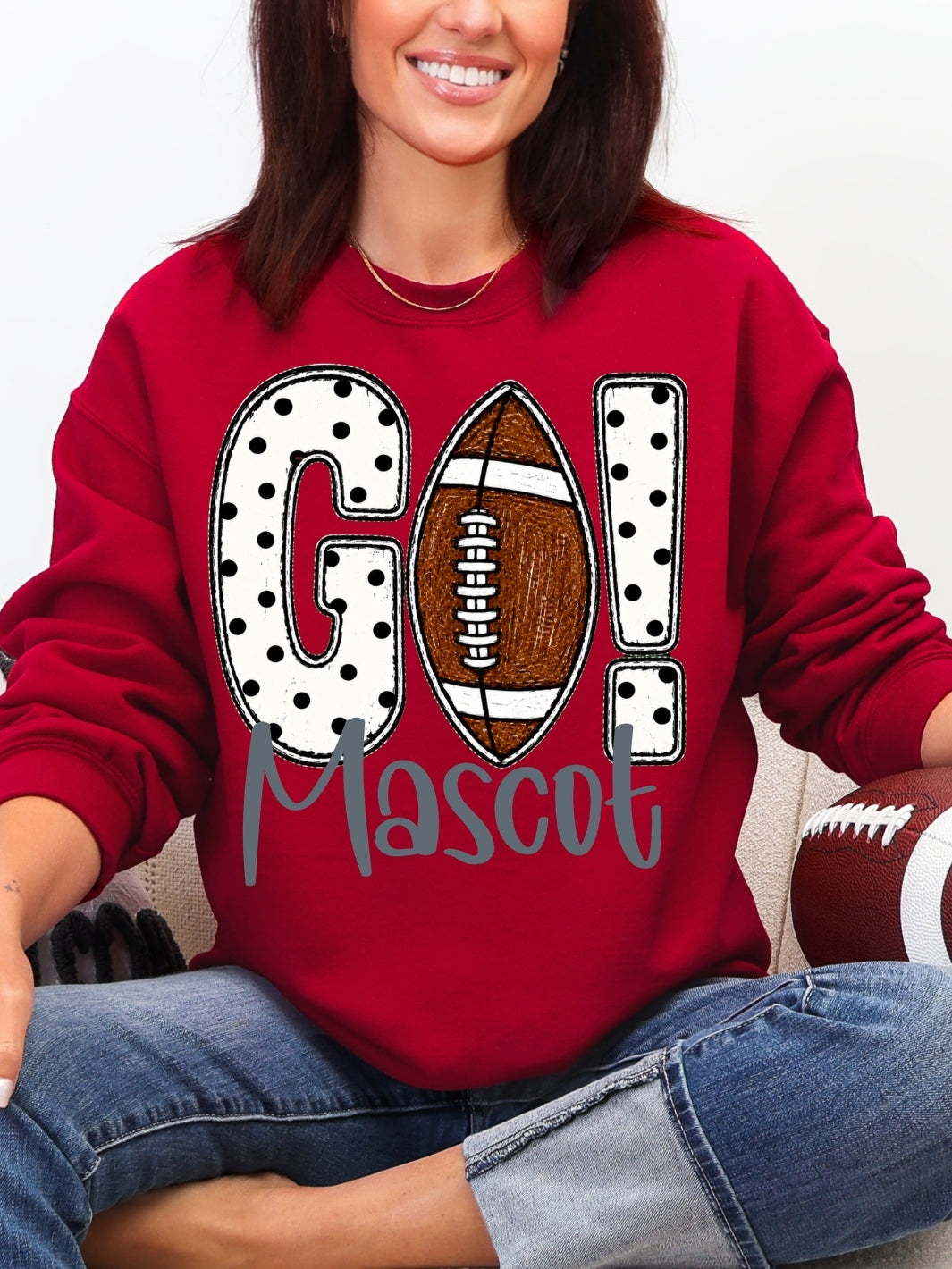 Custom Mascot Game Day Graphic Crewneck Sweatshirt