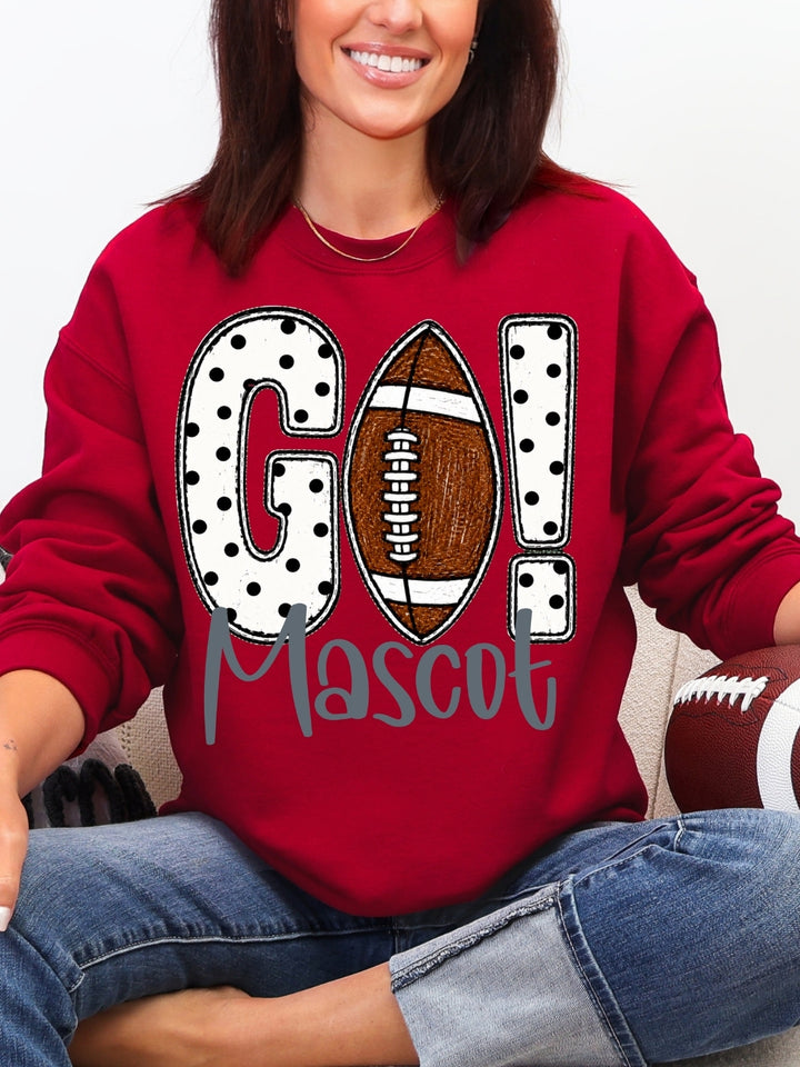 Custom Mascot Game Day Graphic Crewneck Sweatshirt