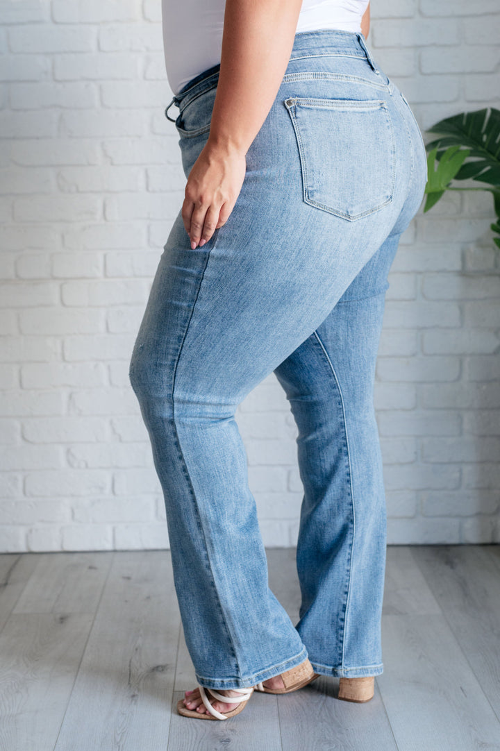 Alana Mid Rise Clean Bootcut Jeans - AddiBray