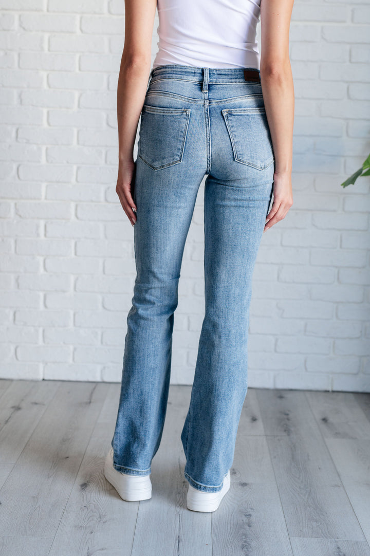 Alana Mid Rise Clean Bootcut Jeans - AddiBray