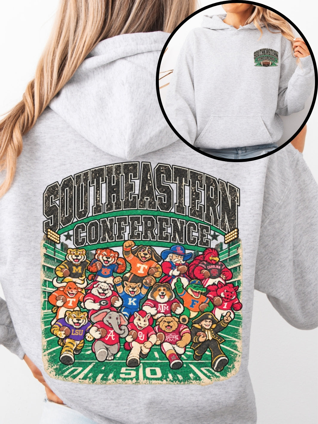 Retro Southeastern Conference Game Day Graphic Hoodie