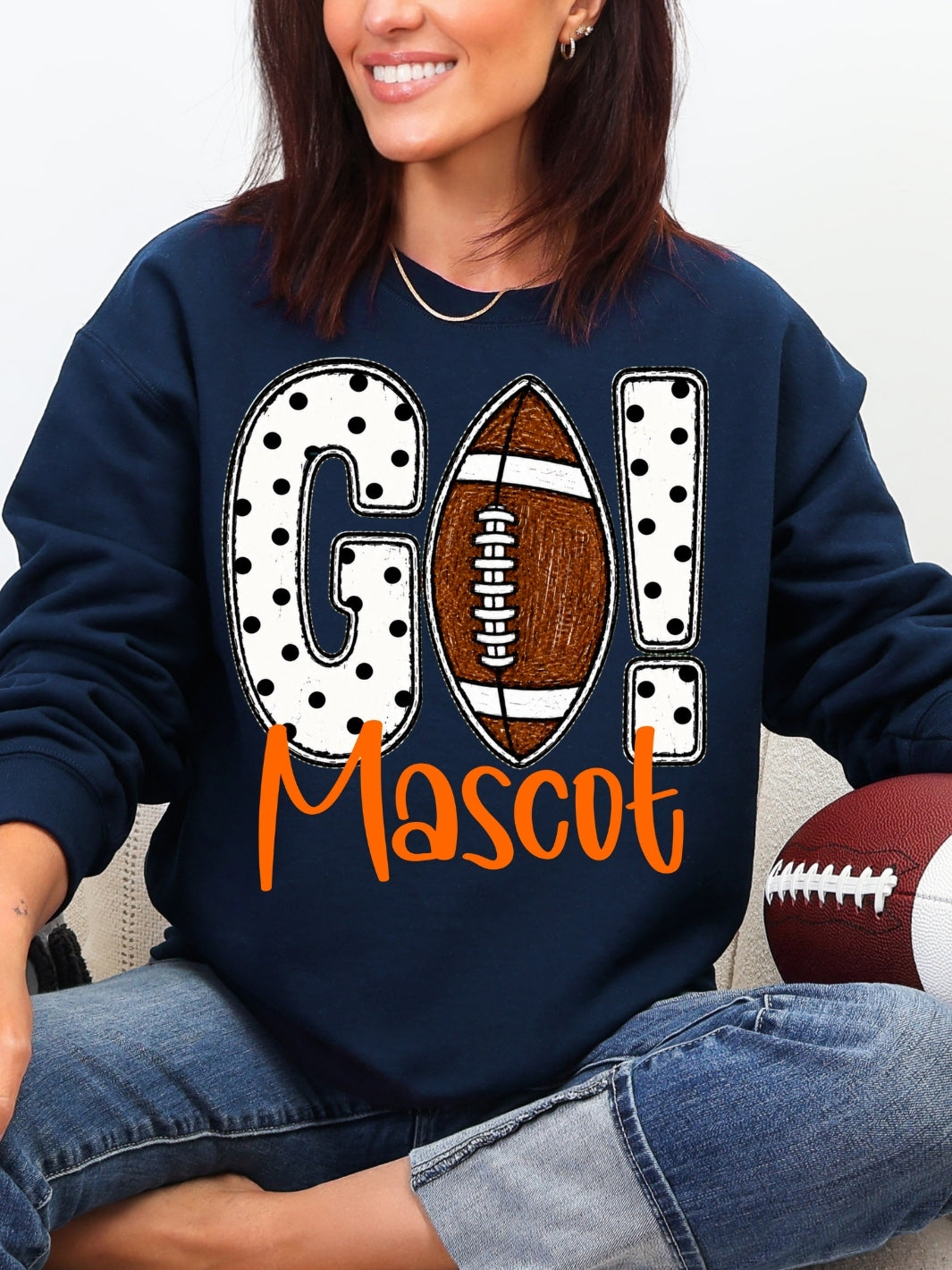 Custom Mascot Game Day Graphic Crewneck Sweatshirt