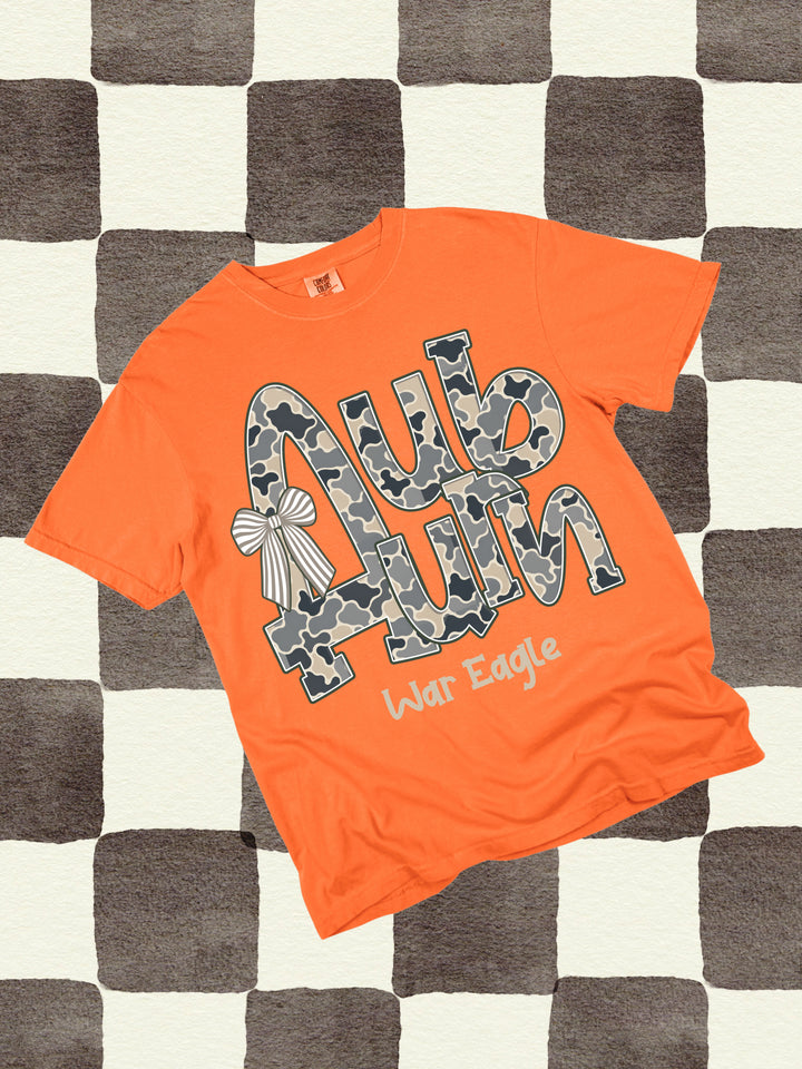 Auburn Retro Camo Game Day Graphic Comfort Colors Tee