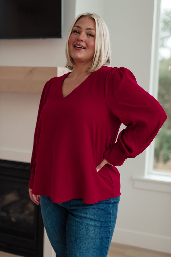 Back in Business V-Neck Blouse – AddiBray